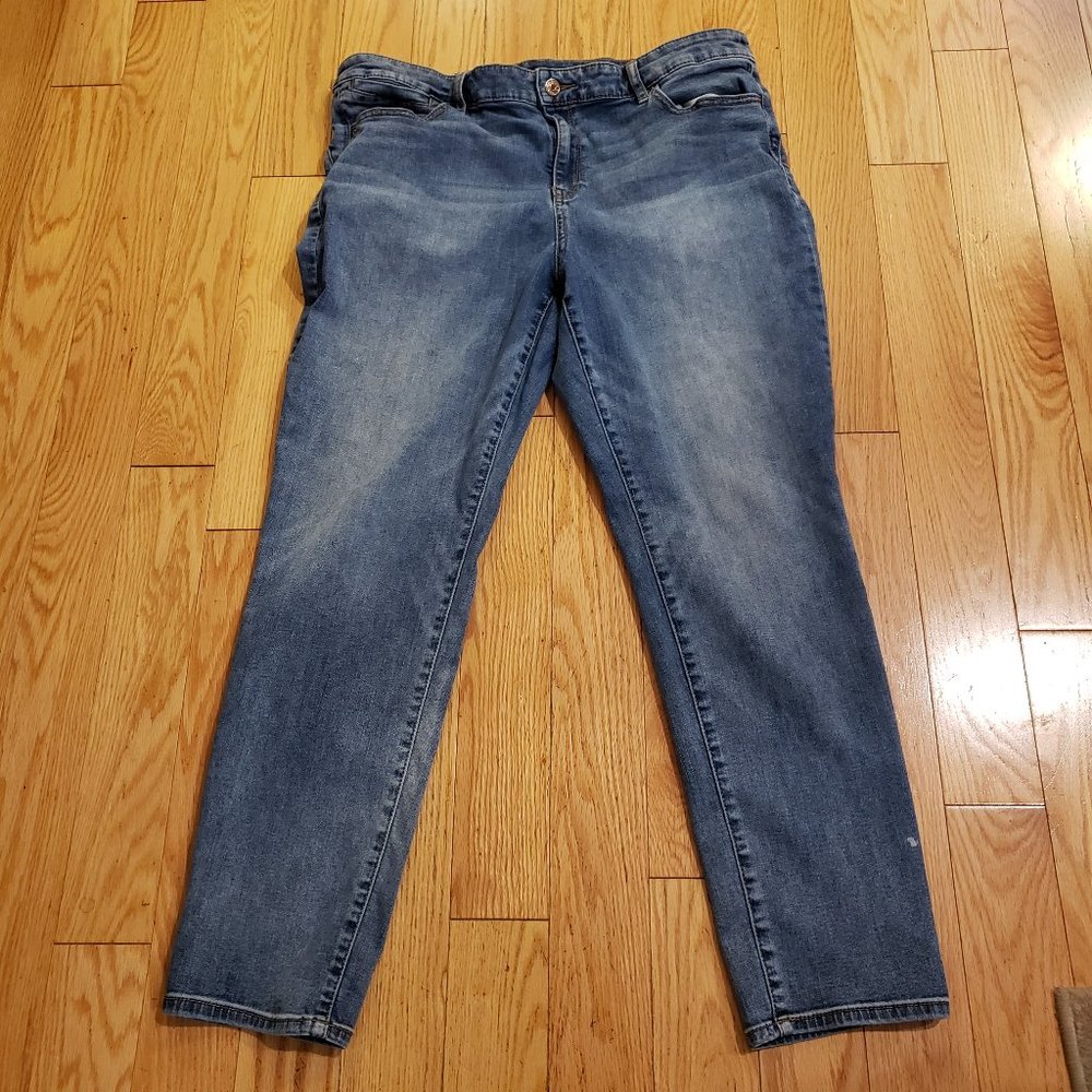 Chico's Platinum Zipper Front Blue Jegging - Size 3 (16)